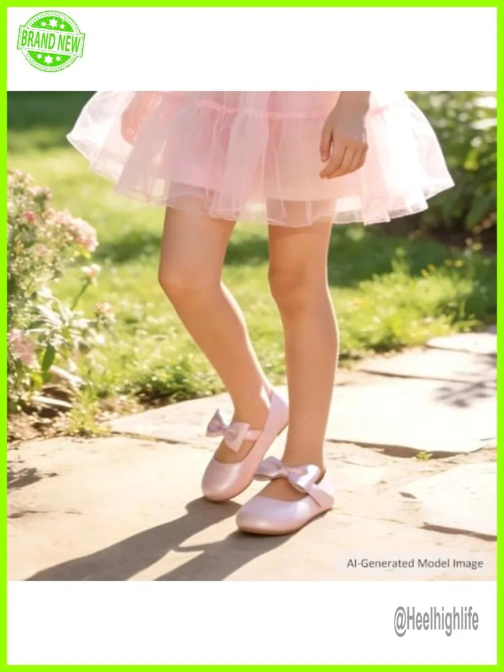 Toddler Girls Mary Jane Flats Cushioned Non-Slip Hook & Loop Dress Shoes